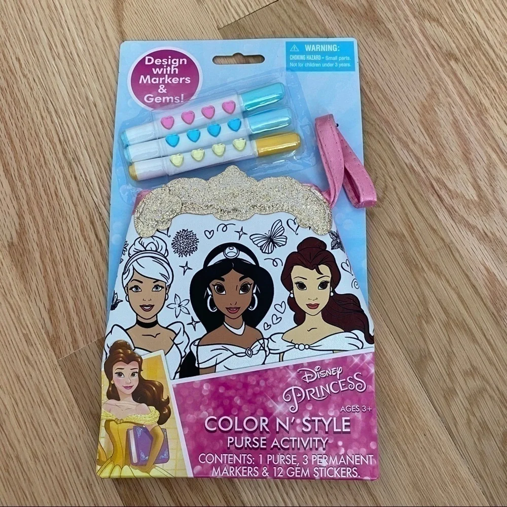 Disney Princess Color N’ Style Purse Activity NWT